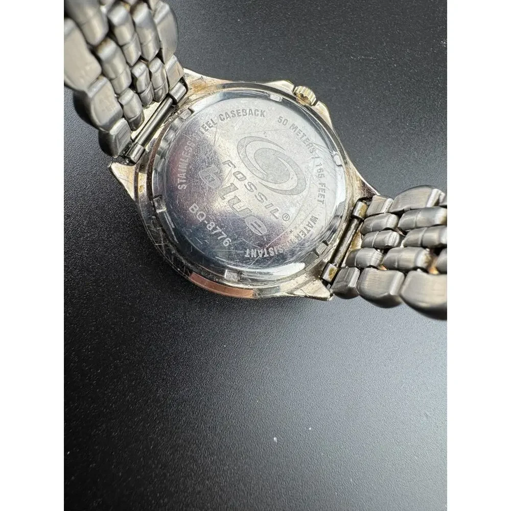Fossil Blue Chronograph Watch Two Tone Green Face